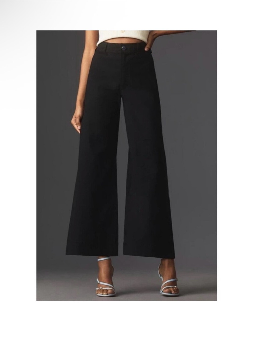 Anthropology Maeve Black cropped Wide-Leg Flare size 26